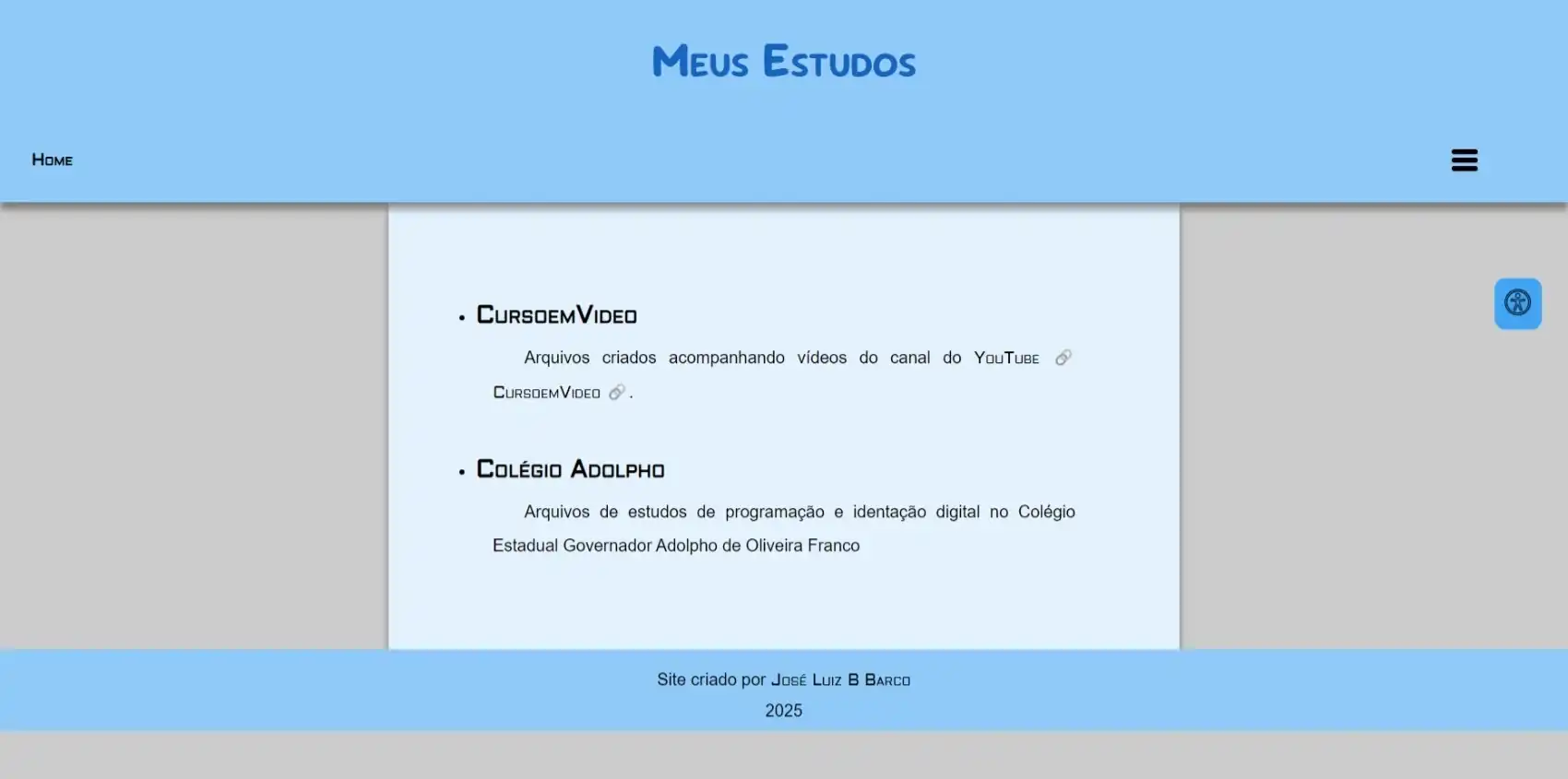 Imagem do site de estudos